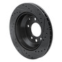 DFC Brake Rotor - Drilled and Slotted - Black 633-74048L