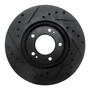DFC Brake Rotor - Drilled and Slotted - Black 633-72004R