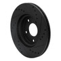 DFC Brake Rotor - Drilled and Slotted - Black 633-67064L