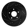 DFC Brake Rotor - Drilled and Slotted - Black 633-67106R