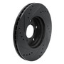 DFC Brake Rotor - Drilled and Slotted - Black 633-67106R