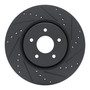 DFC Brake Rotor - Drilled and Slotted - Black 633-72071R