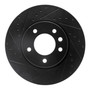DFC Brake Rotor - Drilled and Slotted - Black 633-74049D