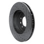 DFC Brake Rotor - Drilled and Slotted - Black 633-74049D