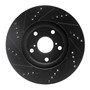 DFC Brake Rotor - Drilled and Slotted - Black 633-75014D