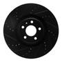 DFC Brake Rotor - Drilled and Slotted - Black 633-73064L