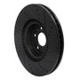 DFC Brake Rotor - Drilled and Slotted - Black 633-73064L