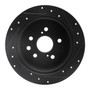 DFC Brake Rotor - Drilled and Slotted - Black 633-75016L