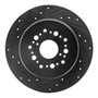 DFC Brake Rotor - Drilled and Slotted - Black 633-75006L