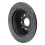 DFC Brake Rotor - Drilled and Slotted - Black 633-75006L