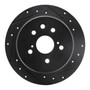 DFC Brake Rotor - Drilled and Slotted - Black 633-75016R