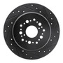 DFC Brake Rotor - Drilled and Slotted - Black 633-75006R