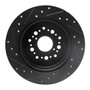 DFC Brake Rotor - Drilled and Slotted - Black 633-75006R