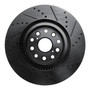 DFC Brake Rotor - Drilled and Slotted - Black 633-75017L