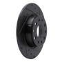 DFC Brake Rotor - Drilled and Slotted - Black 633-74031R