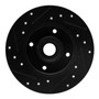DFC Brake Rotor - Drilled and Slotted - Black 633-74005R