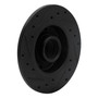 DFC Brake Rotor - Drilled and Slotted - Black 633-74005R
