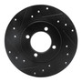 DFC Brake Rotor - Drilled and Slotted - Black 633-76006L