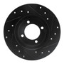 DFC Brake Rotor - Drilled and Slotted - Black 633-76006L