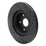 DFC Brake Rotor - Drilled and Slotted - Black 633-76028L