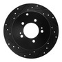 DFC Brake Rotor - Drilled and Slotted - Black 633-72062L