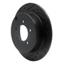 DFC Brake Rotor - Drilled and Slotted - Black 633-72062L