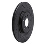 DFC Brake Rotor - Drilled and Slotted - Black 633-73066R