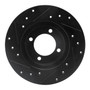 DFC Brake Rotor - Drilled and Slotted - Black 633-76006R