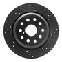 DFC Brake Rotor - Drilled and Slotted - Black 633-75018R