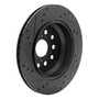 DFC Brake Rotor - Drilled and Slotted - Black 633-75018R