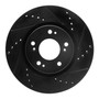 DFC Brake Rotor - Drilled and Slotted - Black 633-72037R