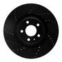 DFC Brake Rotor - Drilled and Slotted - Black 633-73067L