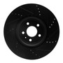 DFC Brake Rotor - Drilled and Slotted - Black 633-73067L