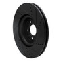 DFC Brake Rotor - Drilled and Slotted - Black 633-73067L