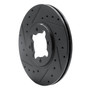 DFC Brake Rotor - Drilled and Slotted - Black 633-76013L