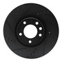 DFC Brake Rotor - Drilled and Slotted - Black 633-74056D