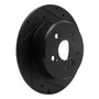 DFC Brake Rotor - Drilled and Slotted - Black 633-76053R