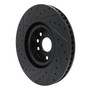 DFC Brake Rotor - Drilled and Slotted - Black 633-75055D