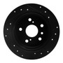 DFC Brake Rotor - Drilled and Slotted - Black 633-76054L