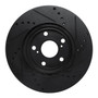 DFC Brake Rotor - Drilled and Slotted - Black 633-76055L
