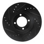 DFC Brake Rotor - Drilled and Slotted - Black 633-76020R