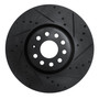 DFC Brake Rotor - Drilled and Slotted - Black 633-74058R
