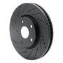 DFC Brake Rotor - Drilled and Slotted - Black 633-75013D