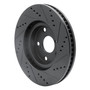 DFC Brake Rotor - Drilled and Slotted - Black 633-75013D