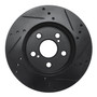DFC Brake Rotor - Drilled and Slotted - Black 633-76151L