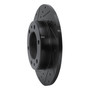 DFC Brake Rotor - Drilled and Slotted - Black 633-76095L