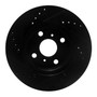 DFC Brake Rotor - Drilled and Slotted - Black 633-76072R