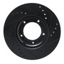 DFC Brake Rotor - Drilled and Slotted - Black 633-76096L