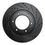 DFC Brake Rotor - Drilled and Slotted - Black 633-76116R