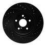 DFC Brake Rotor - Drilled and Slotted - Black 633-76129L
